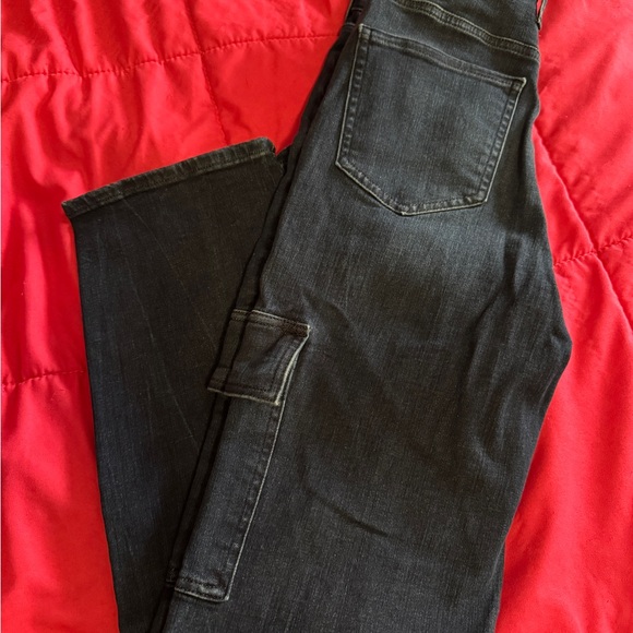 Express Super High Waisted Slim Cargo Jeans - Picture 3 of 5